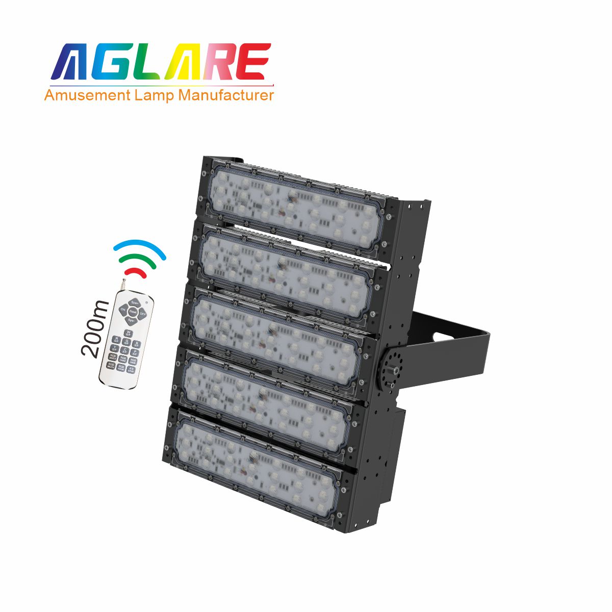 250W LED彩色投光灯RGB景观灯户外射灯带遥浚？仄